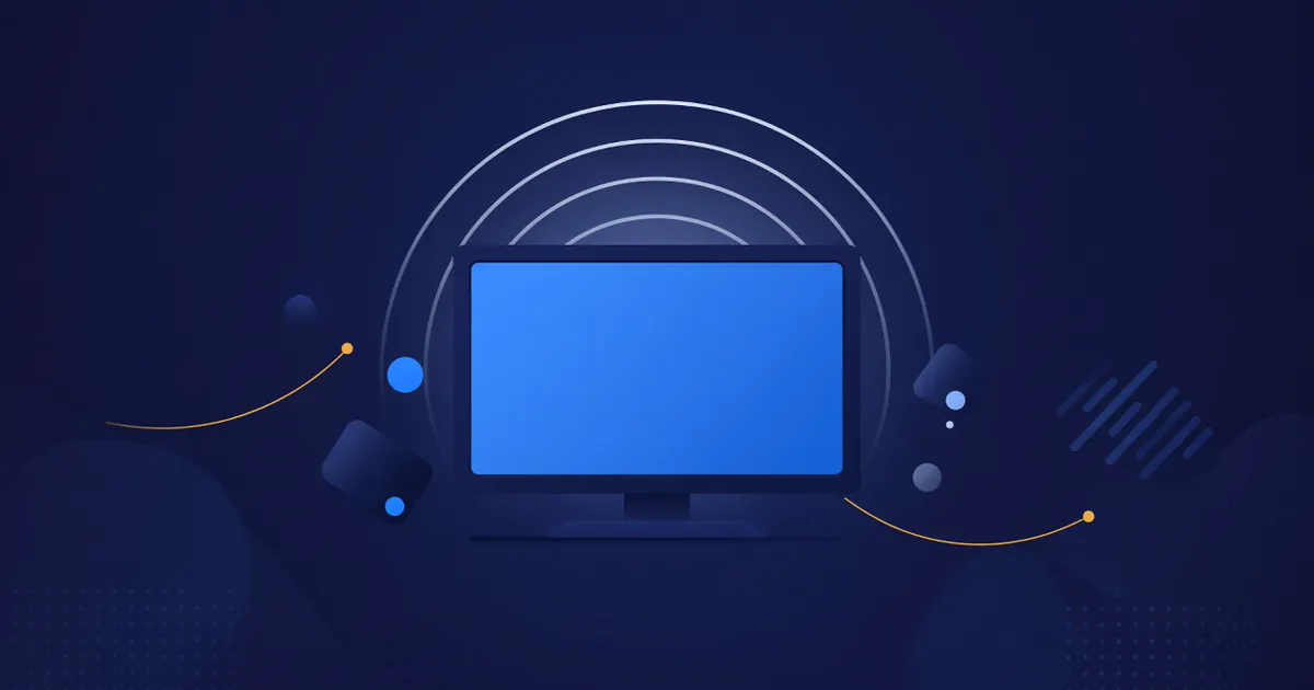 Abstract illustration of a streaming television for CTV final expense calls.