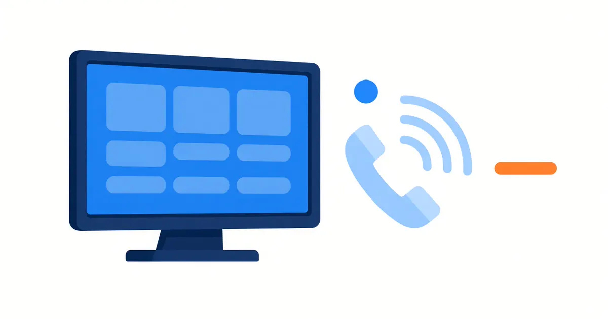 Abstract illustration of a television and a ringing phone for final expense TV calls.